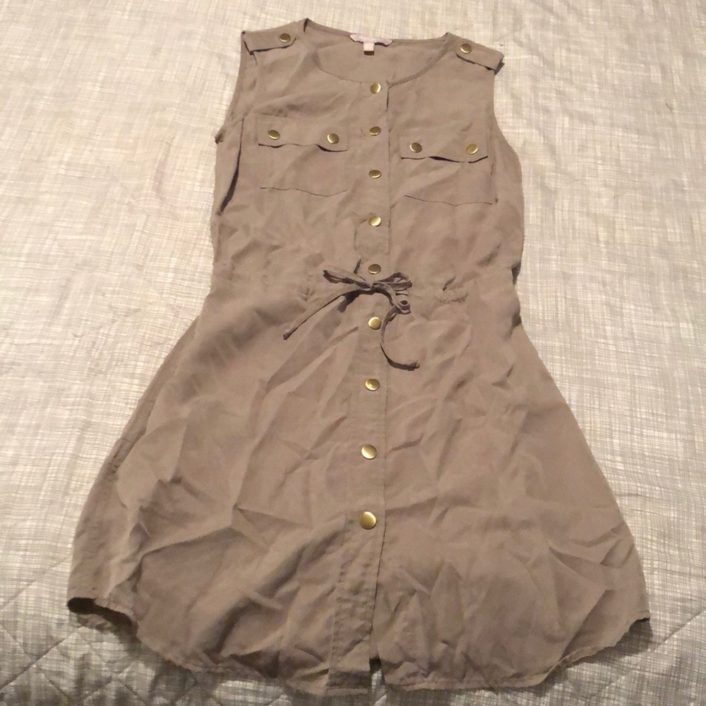 Banana Republic military inspired sleeveless dress